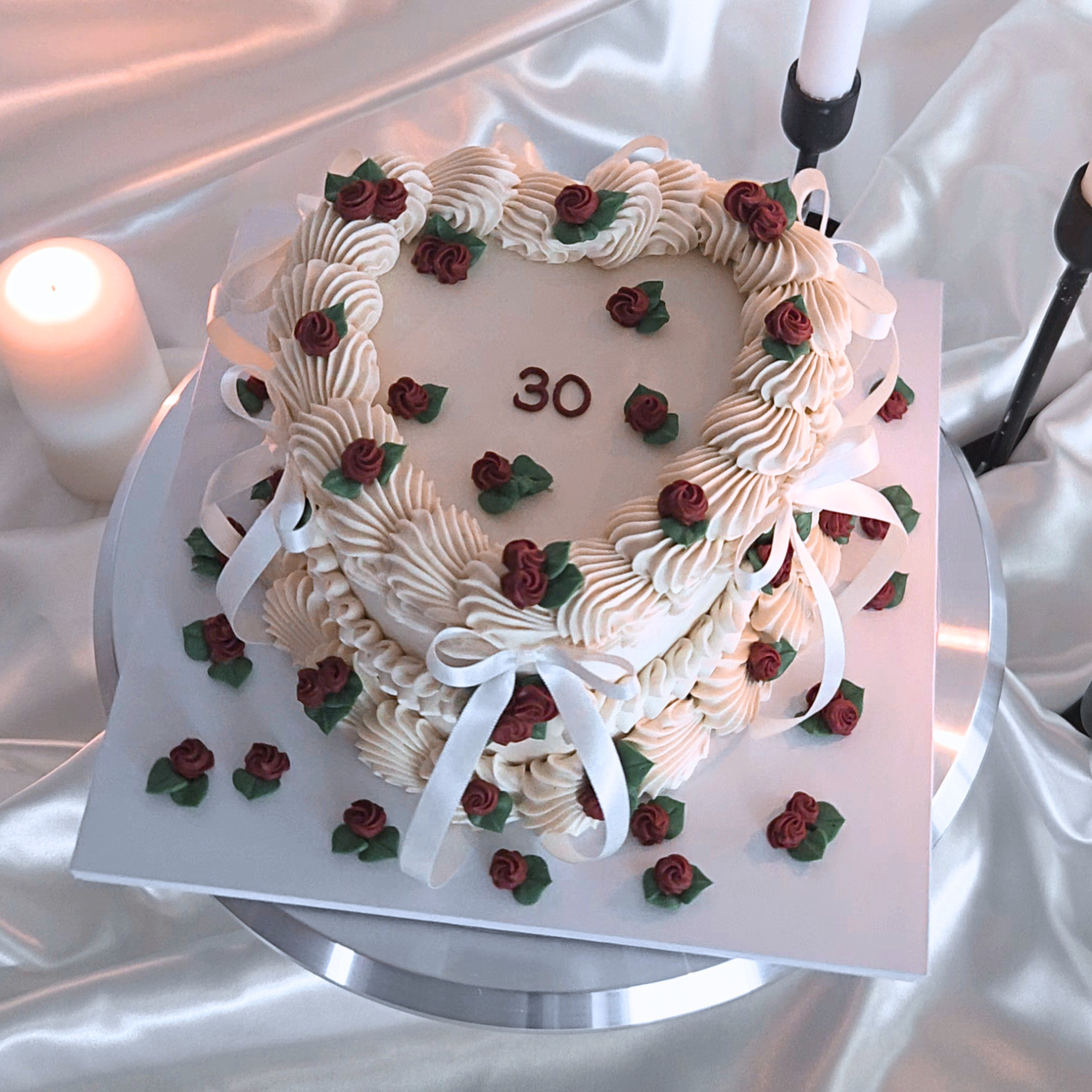 Vintage Rosette Ruffled Cake
