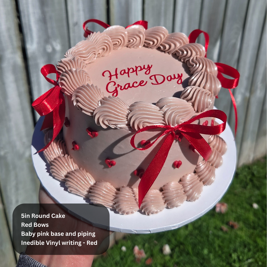 Vintage Cake with Piped Hearts
