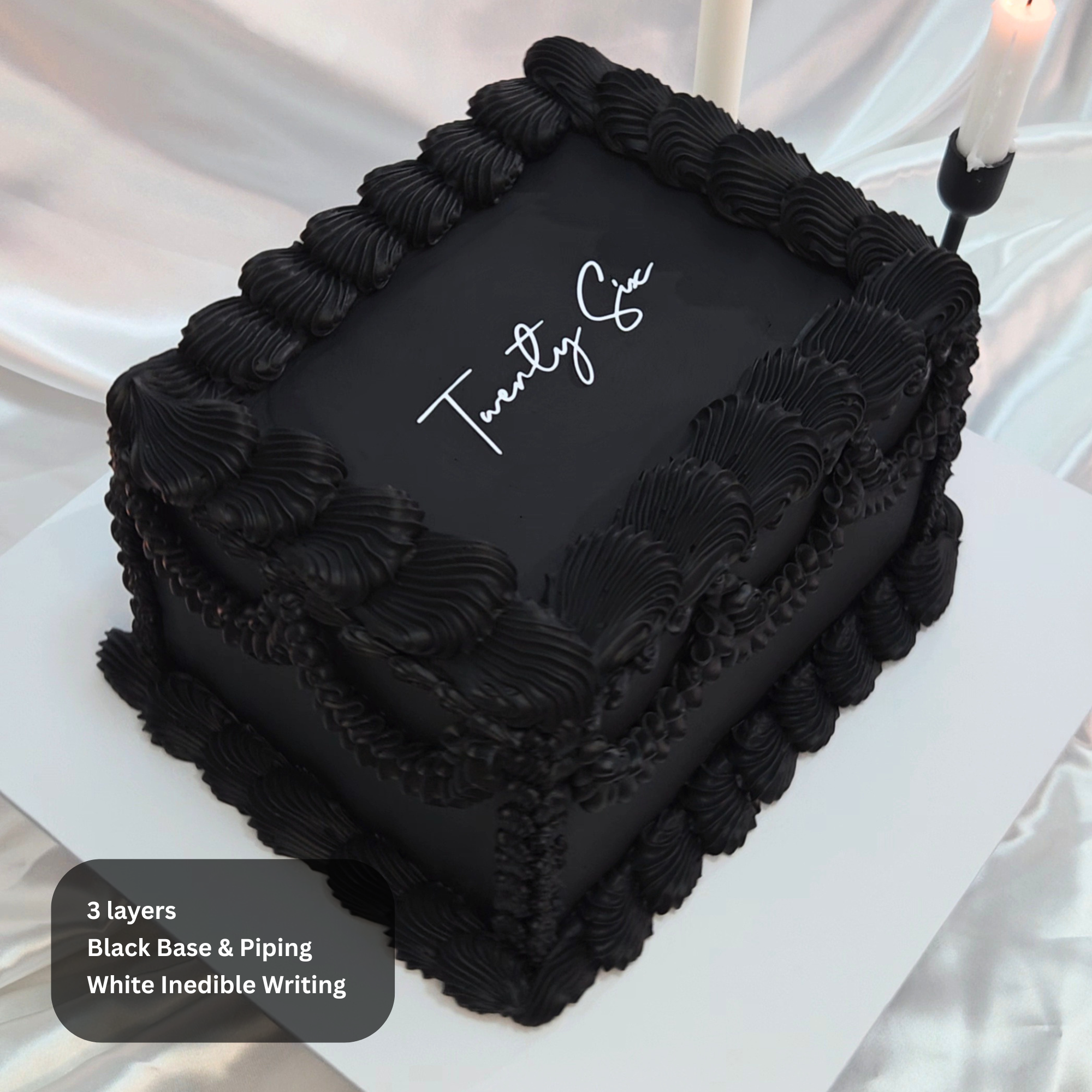 Vintage Ruffled Rectangle Cake