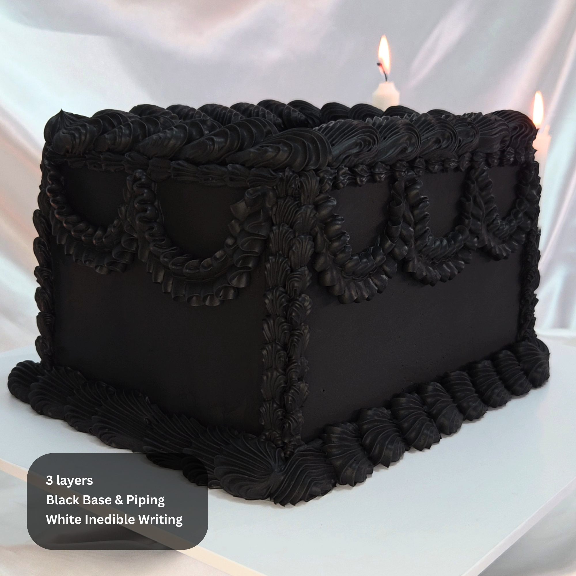 Vintage Ruffled Rectangle Cake